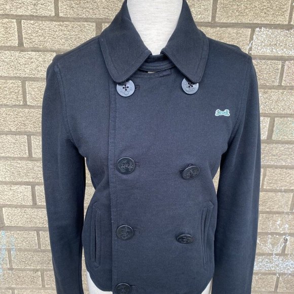 Le Tigre the classic Vintage Sailor/ Pea Jacket Navy Blue Cotton Spring Small - Picture 1 of 5